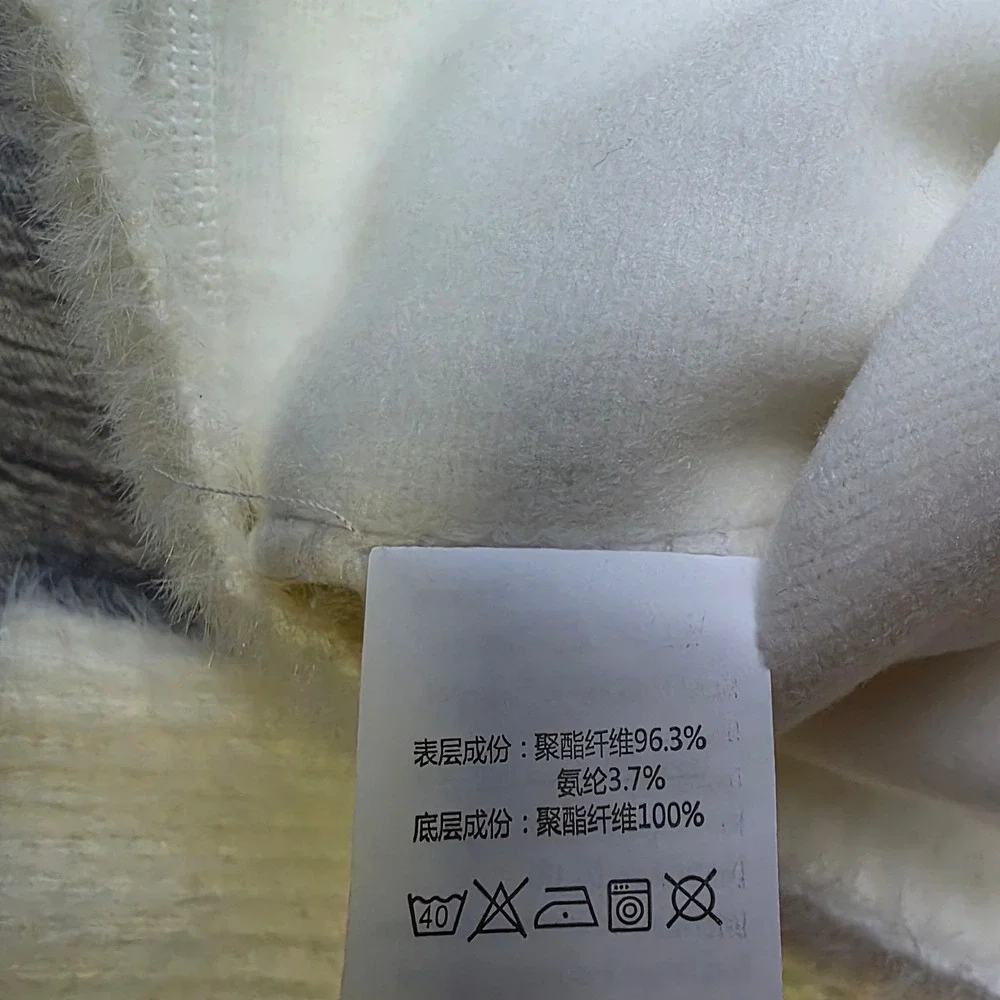 Cream Speckled Knit‎ Button Up Cardigan Pearl Buttons Cozy Academia